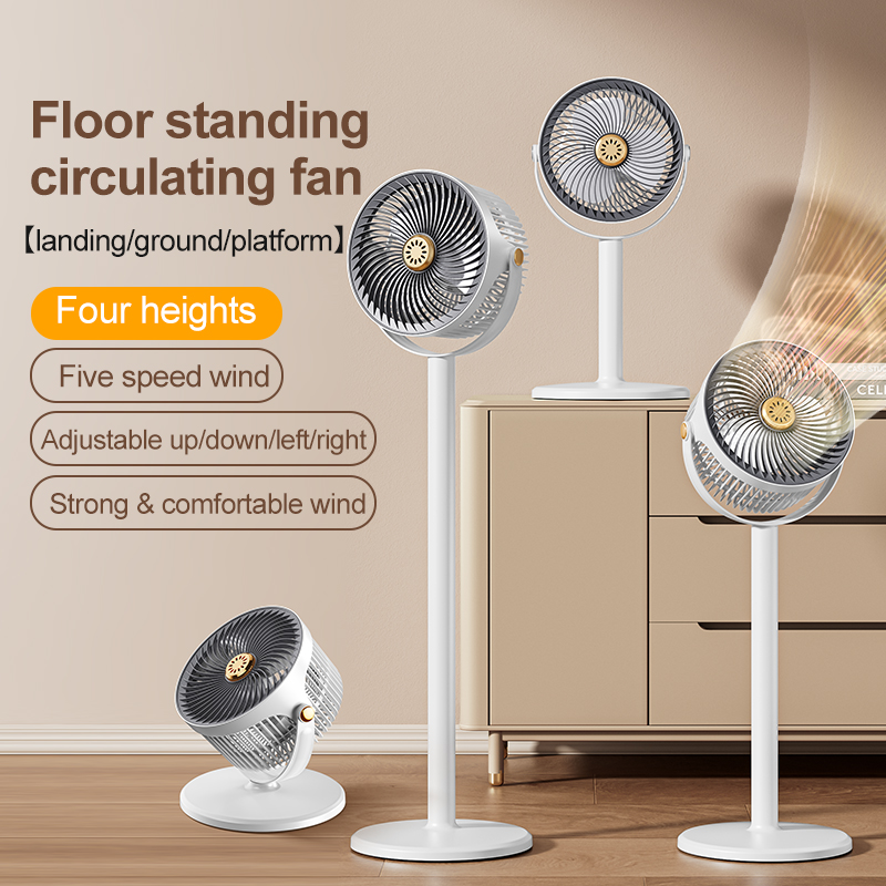 Desk Setup Home Office - Type-C Rechargeable Floor Circulator Fan 4