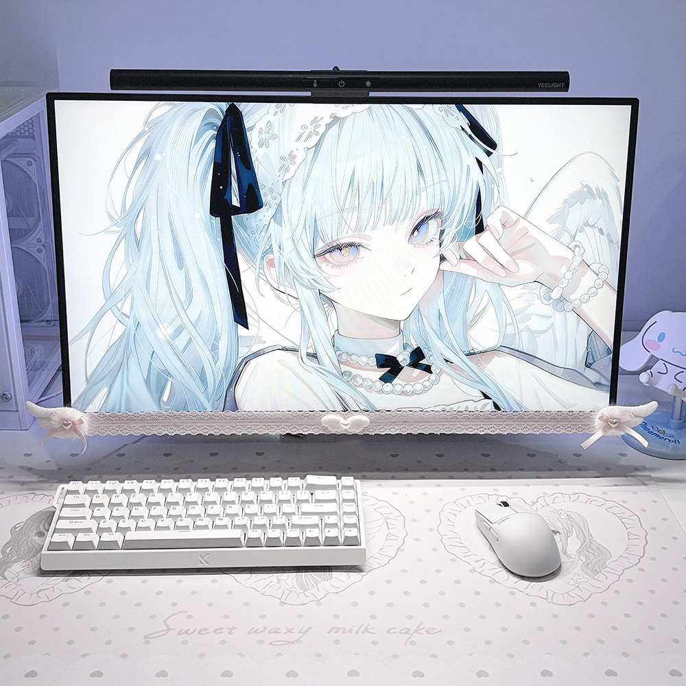 New Screen Decor White Lace Mo - огляд і ціна Desk Setup Home Office