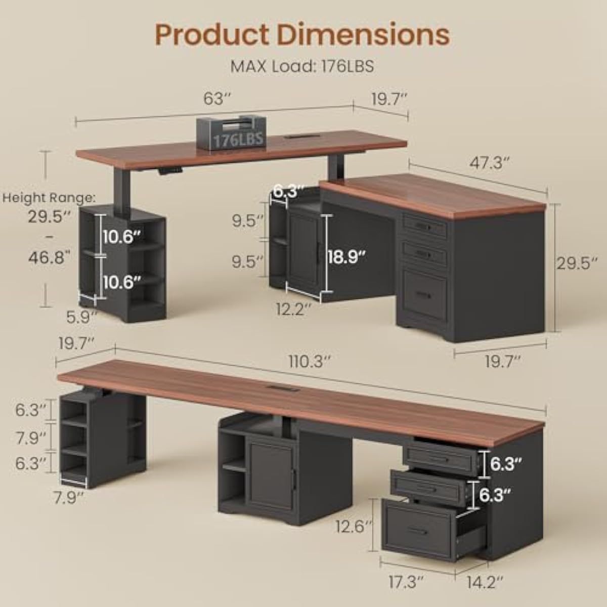 L Shaped Adjustable Electric D - огляд і ціна Desk Setup Corner