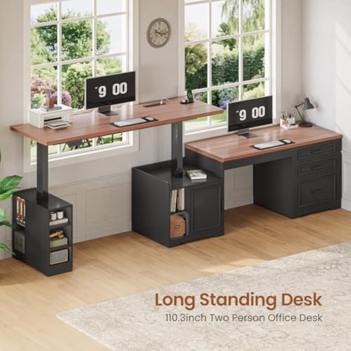 L Shaped Adjustable Electric D - огляд і ціна Desk Setup Corner
