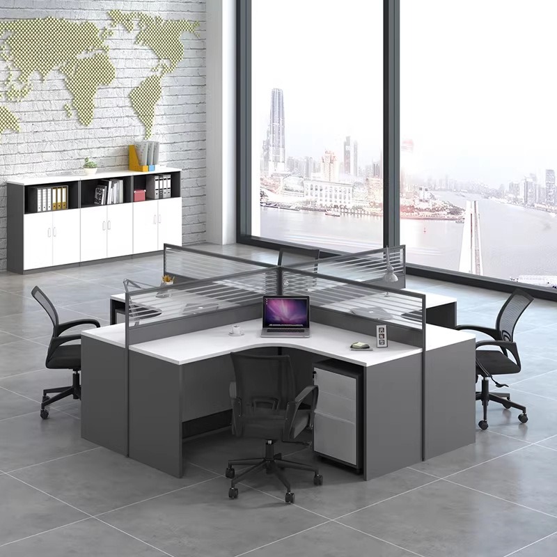 White Office Desk for 2 4 or 6 - огляд і ціна Desk Setup Corner