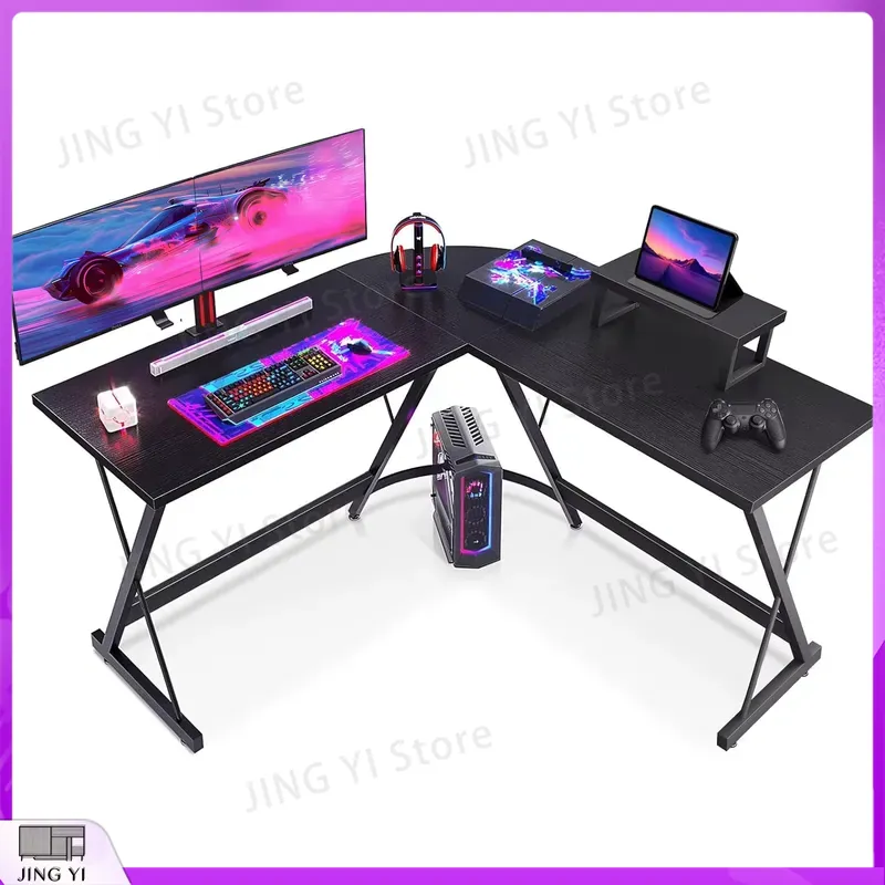 L Shaped Gaming Desk with Moni - огляд і ціна Desk Setup Corner