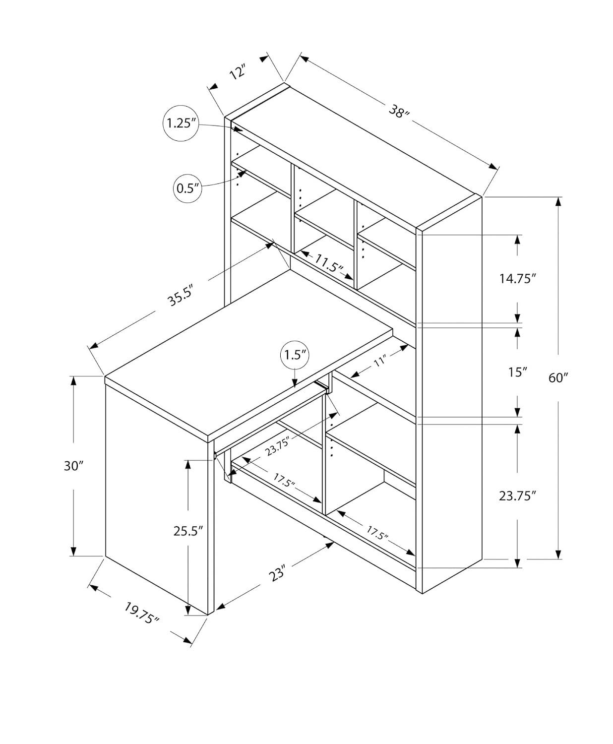 Corner Desk with Adjustable Sh - огляд і ціна Desk Setup Corner