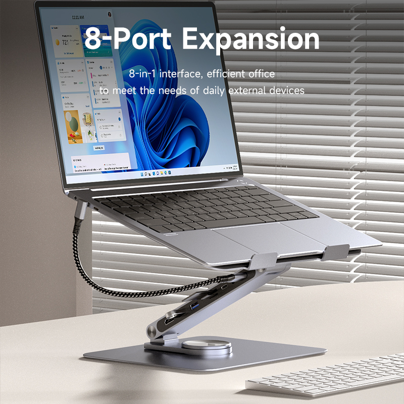 Hagibis Adjustable Aluminum La - огляд і ціна Desk Setup Macbook
