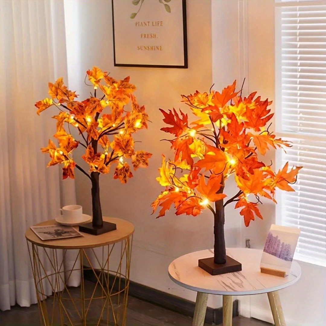 24-inch Fall Lighted Maple Tre - огляд і ціна Desk Setup At Home